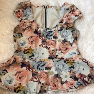 Floral babydoll top